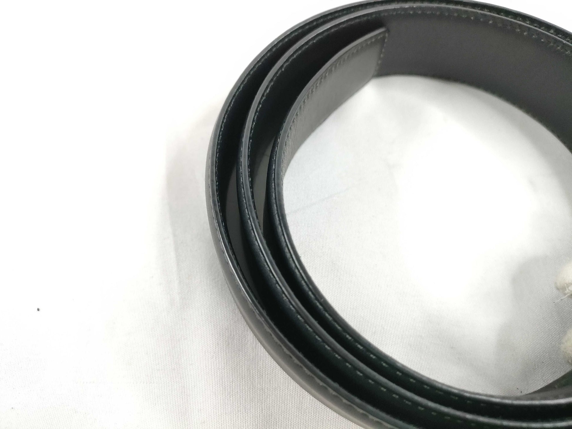BURBERRY Leather Belt Black Belt
