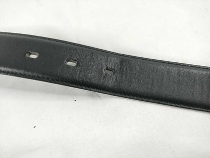 BURBERRY Leather Belt Black Belt