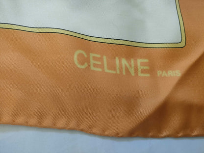 CELINE Silk Scarf Orange Other Accessories
