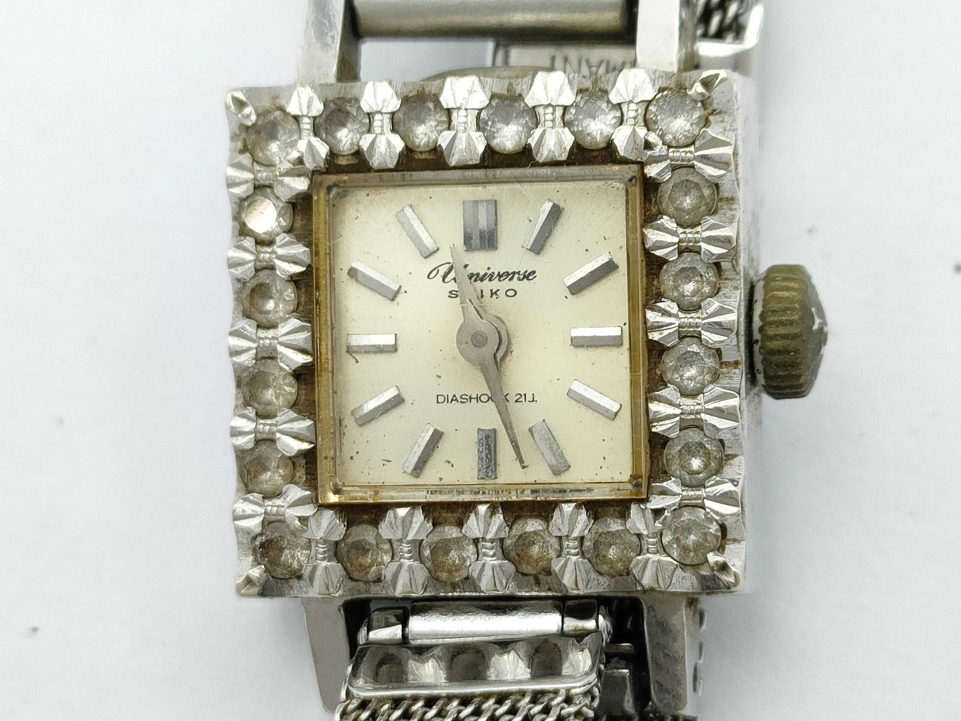 SEIKO Universe 187030 Manual Winding K14 Silver Dial Women's Watch