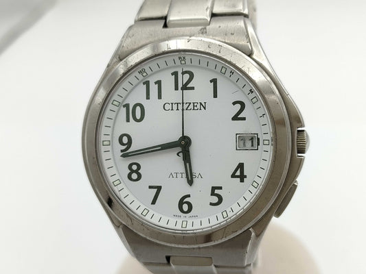 CITIZEN Attesa Eco-Drive H110-T011331 141000828 White Dial Unworked Men's Watch