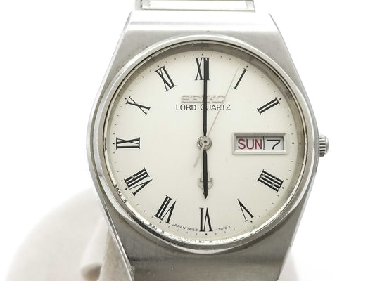 SEIKO Road Quartz 7853-7010 861837 Quartz White Dial Men's Watch 