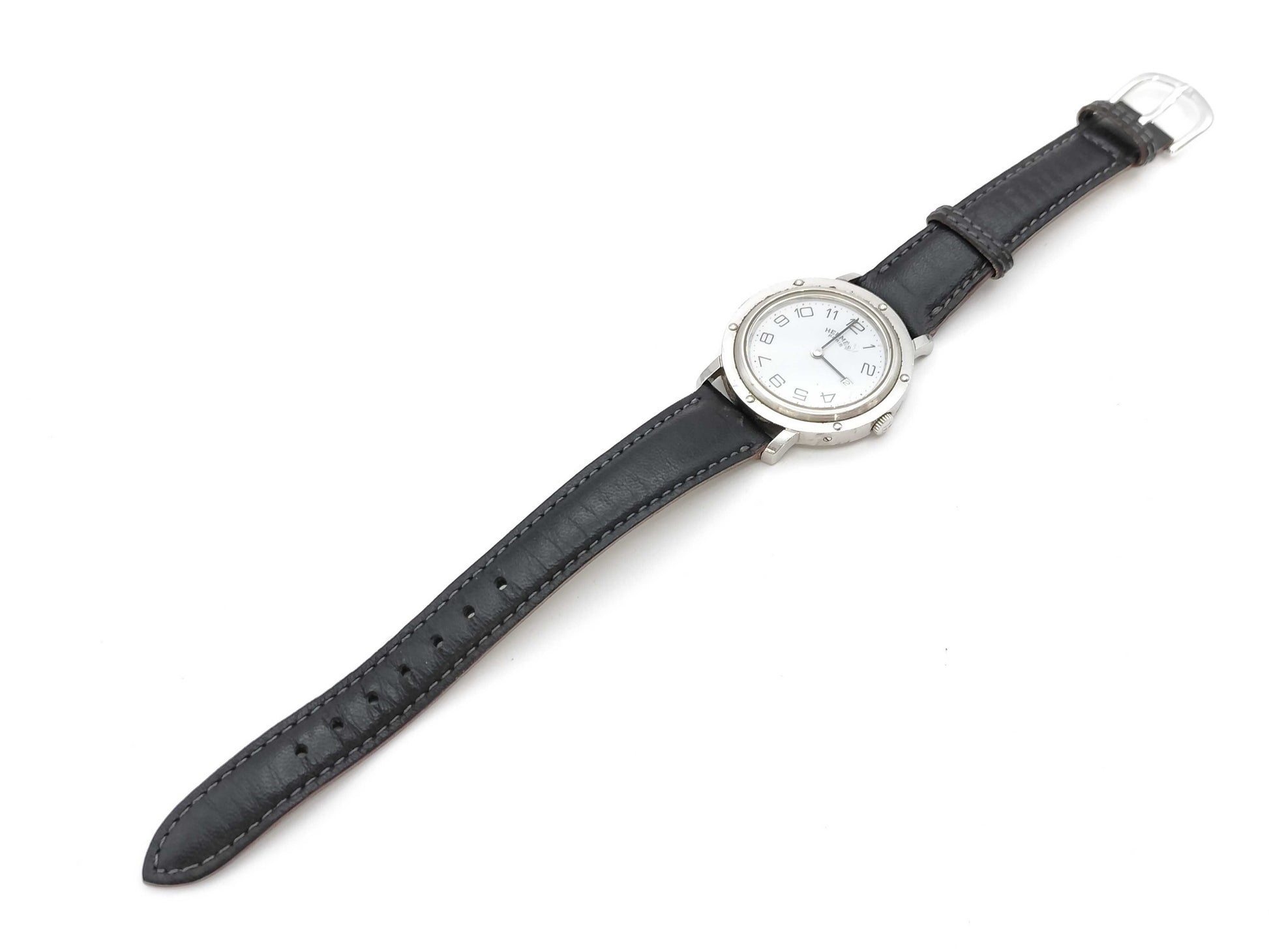 HERMES Clipper 236027 Quartz White Dial Women's Watch 