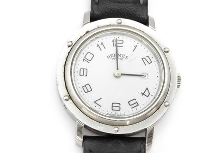 HERMES Clipper 236027 Quartz White Dial Women's Watch 