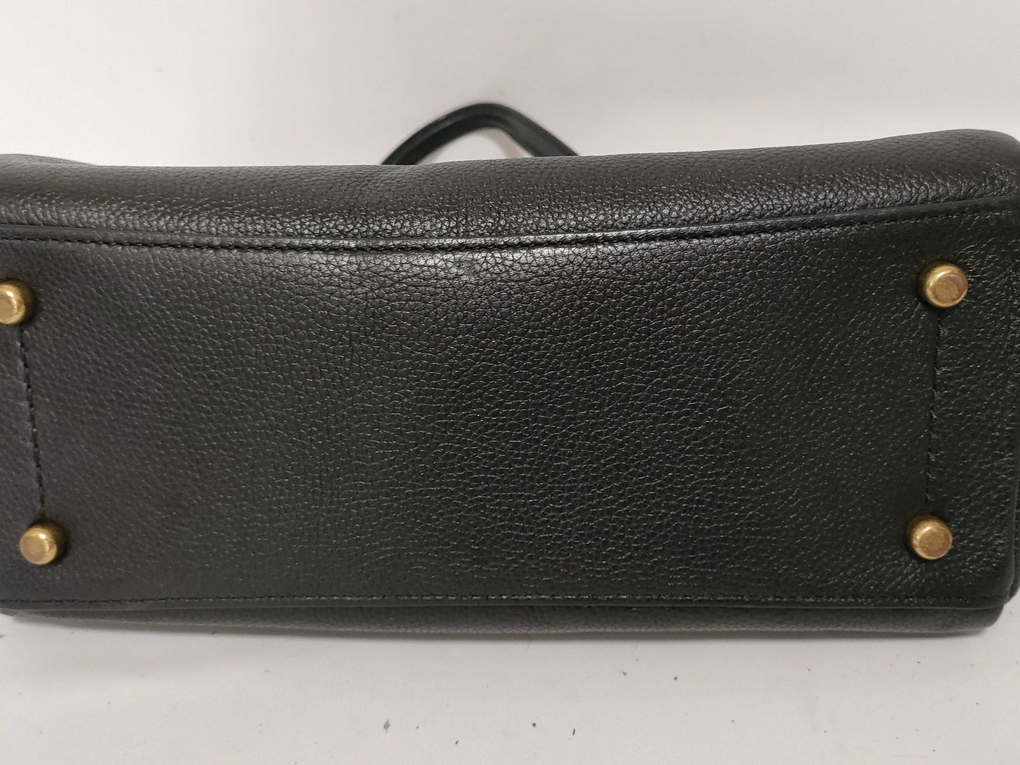 COACH Leather 2-Way Handbag 91740 Black Handbag
