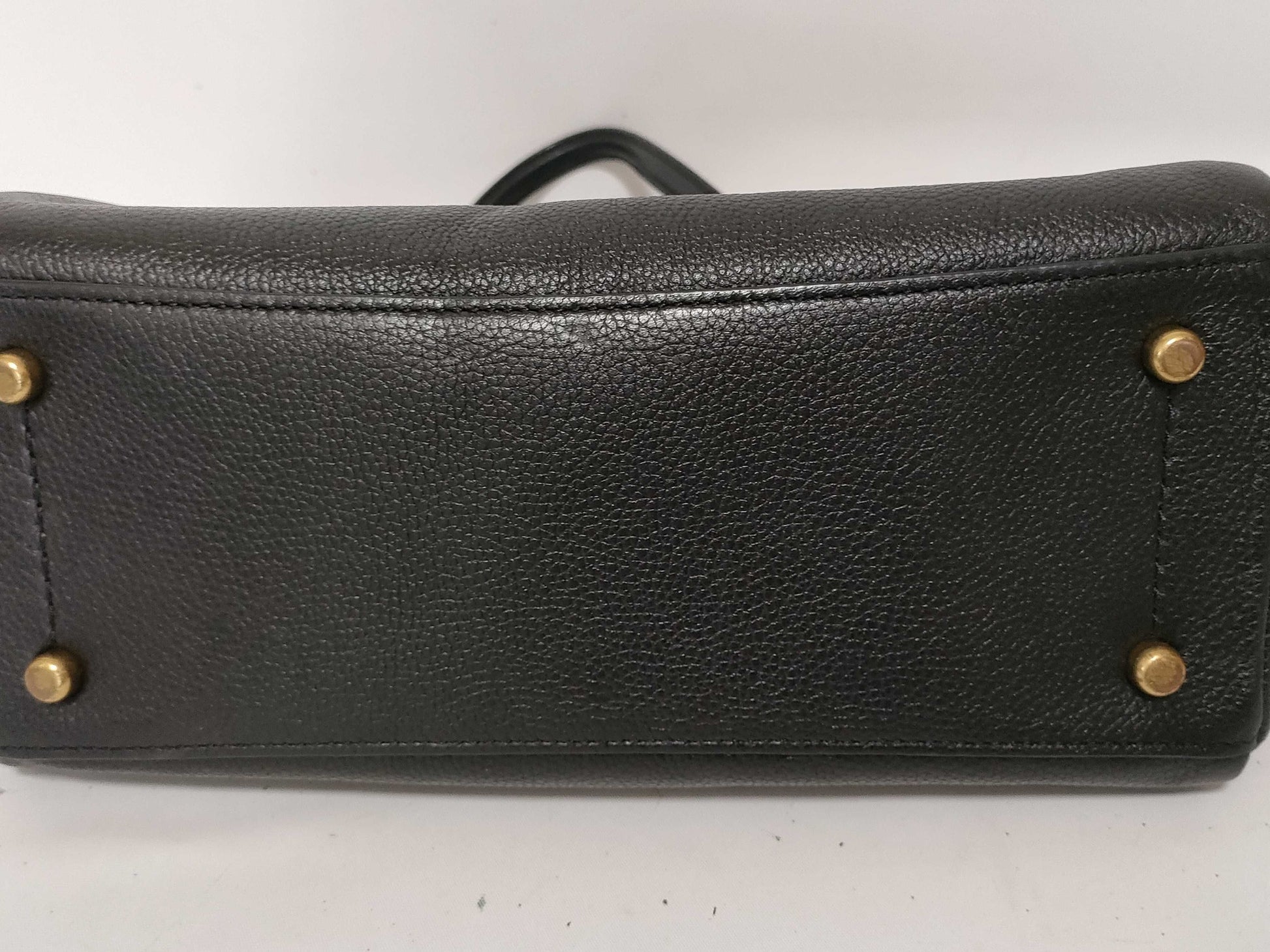 COACH Leather 2-Way Handbag 91740 Black Handbag