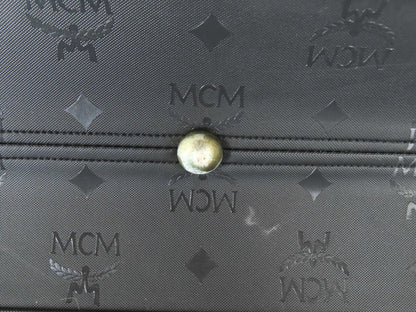 MCM Visetos Pattern Nylon 2-Way Handbag, Black