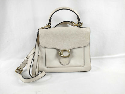 COACH Leather 2-Way Handbag 636 White Handbag