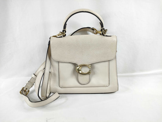 COACH Leather 2-Way Handbag 636 White Handbag