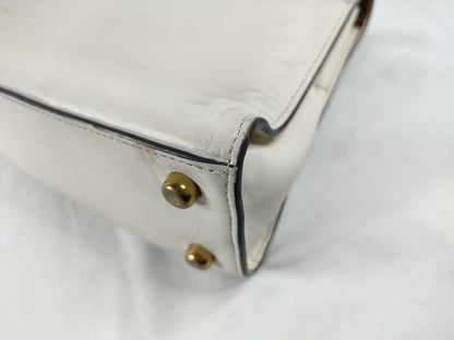 COACH Leather 2-Way Handbag 636 White Handbag