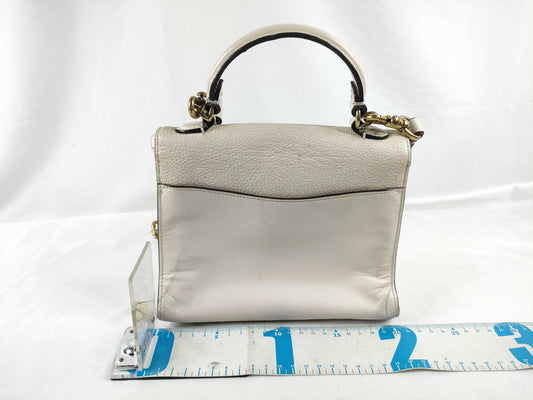 COACH Leather 2-Way Handbag 636 White Handbag