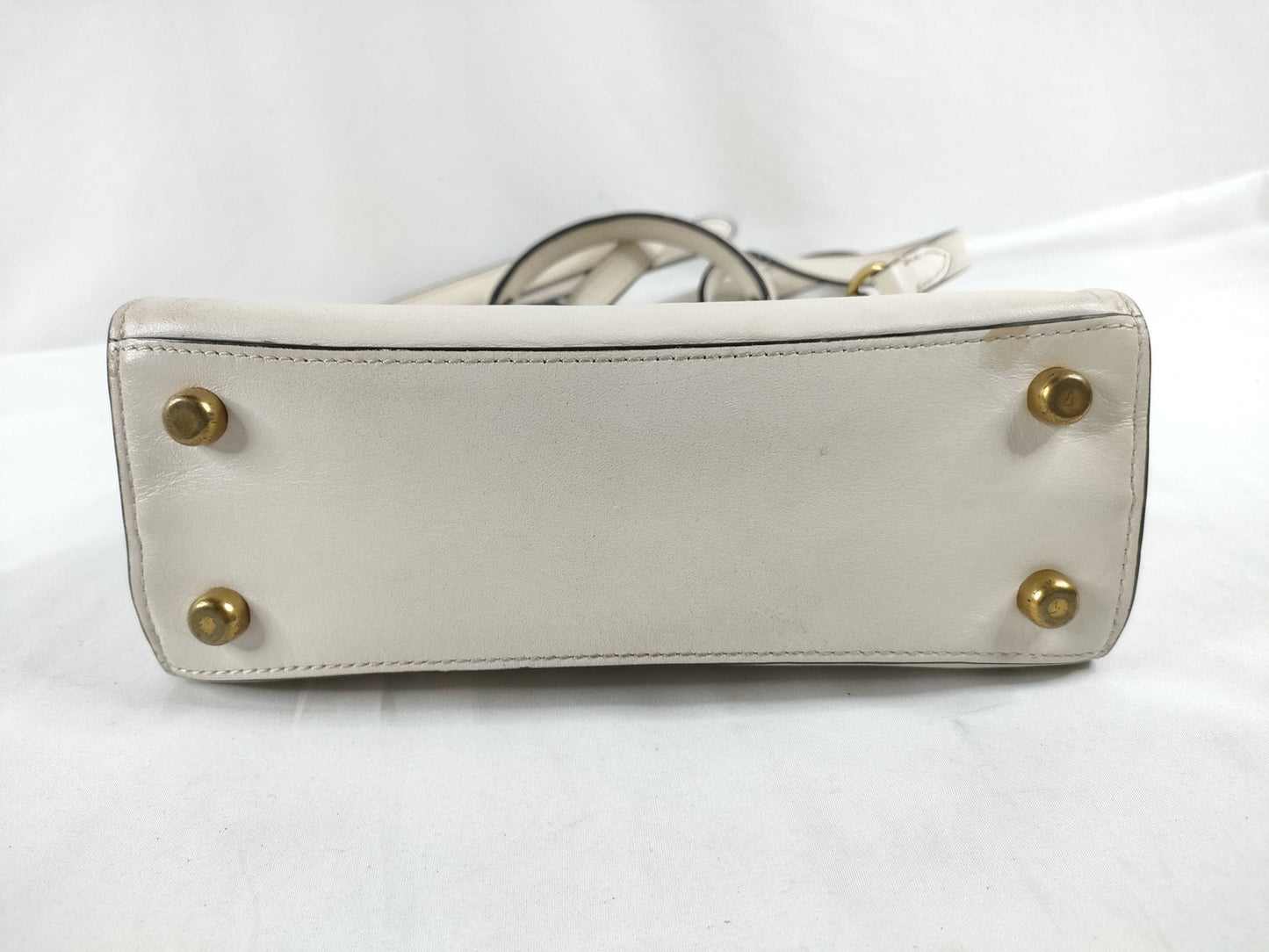 COACH Leather 2-Way Handbag 636 White Handbag