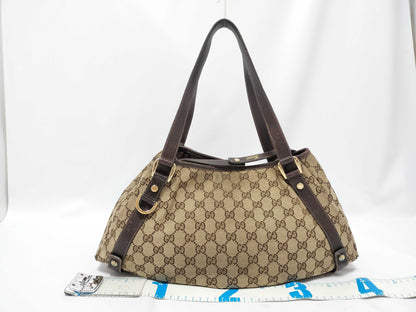 GUCCI GG Canvas Gucci Abbey GG Canvas Tote Bag 130736 493492 Beige Handbag