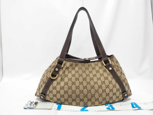 GUCCI GG Canvas Gucci Abbey GG Canvas Tote Bag 130736 493492 Beige Handbag