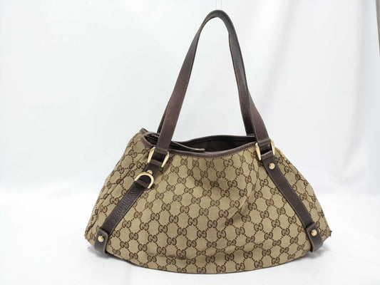 GUCCI GG Canvas Gucci Abbey GG Canvas Tote Bag 130736 493492 Beige Handbag