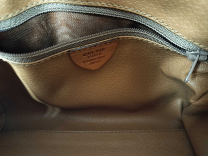 CELINE Macadam PVC and Leather Handbag JMB12 Brown