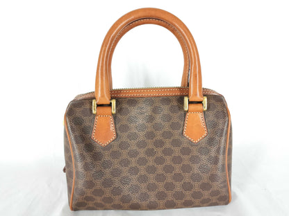 CELINE Macadam PVC and Leather Handbag JMB12 Brown