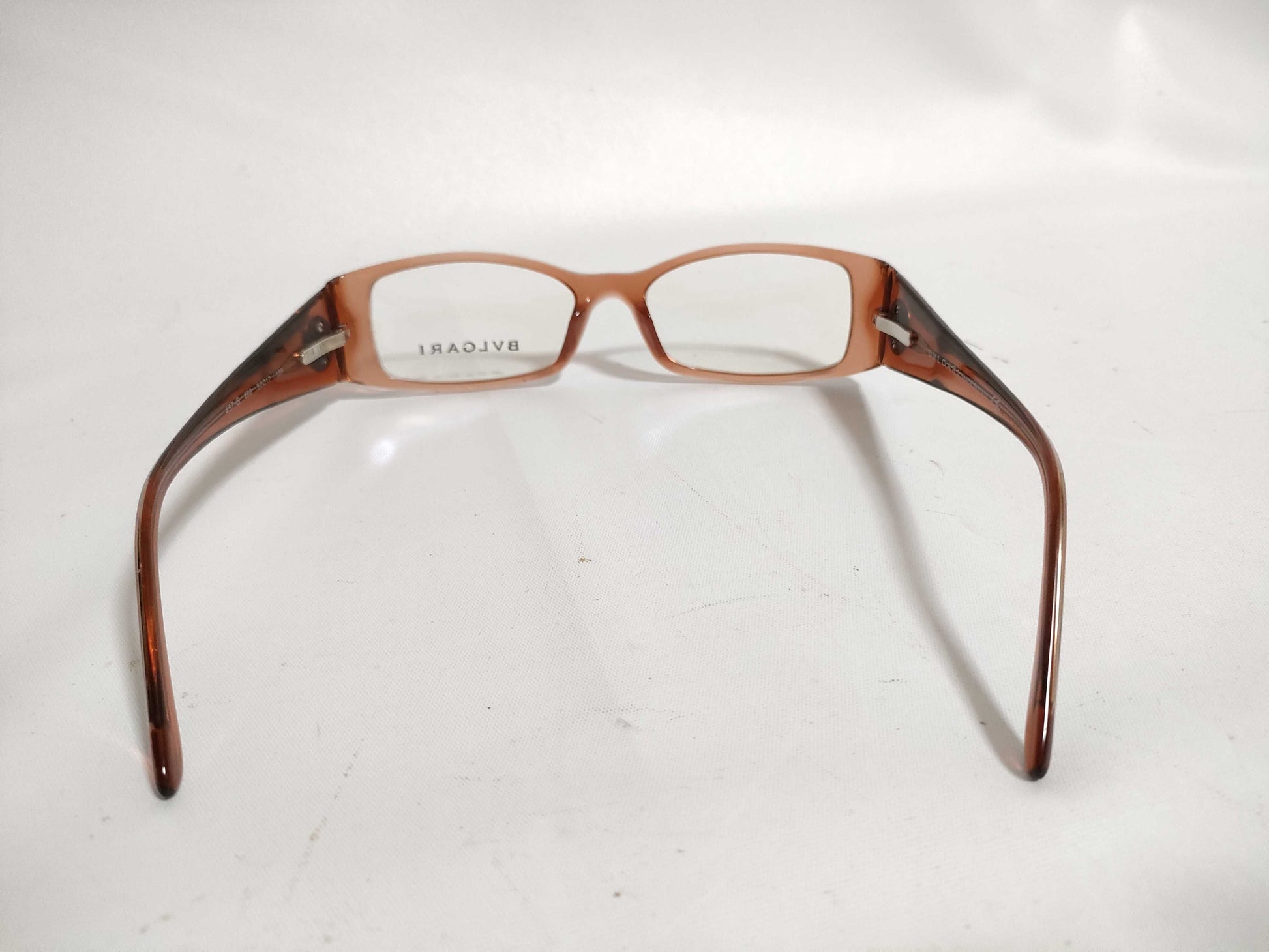  BVLGARI Bulgari Plastic and Metal Glasses 457 B 668 52□17 135 Brown Sunglasses