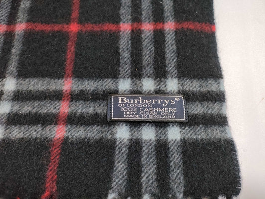 Burberrys Cashmere Scarf Navy