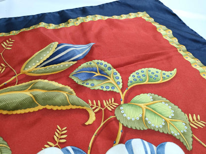 Salvatore Ferragamo Silk Scarf Red x Multicolor Scarf