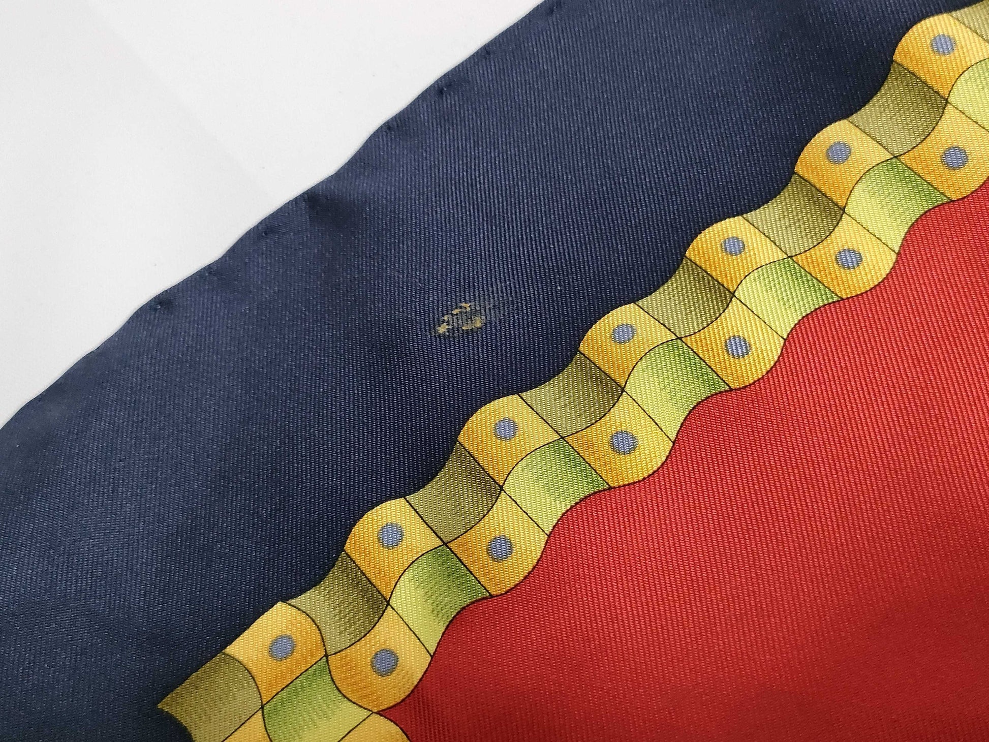 Salvatore Ferragamo Silk Scarf Red x Multicolor Scarf