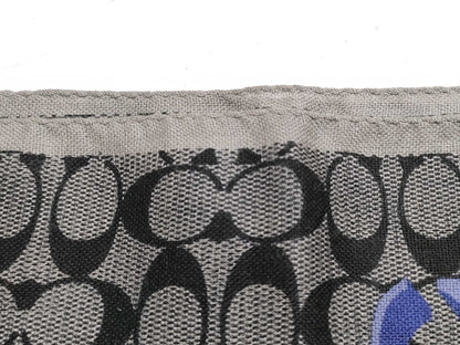 COACH Signature Wool Stole in Gray and Black