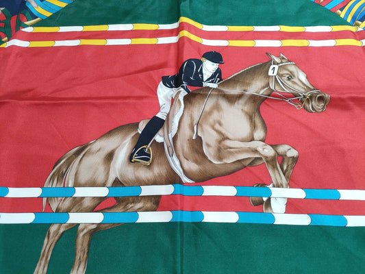 GUCCI Silk Scarf Red x Multicolor Scarf