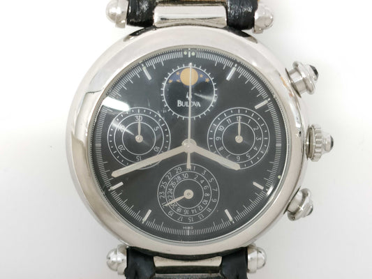 Bulova BVC305 726 48531 Quartz Black Dial Men's Watch 
