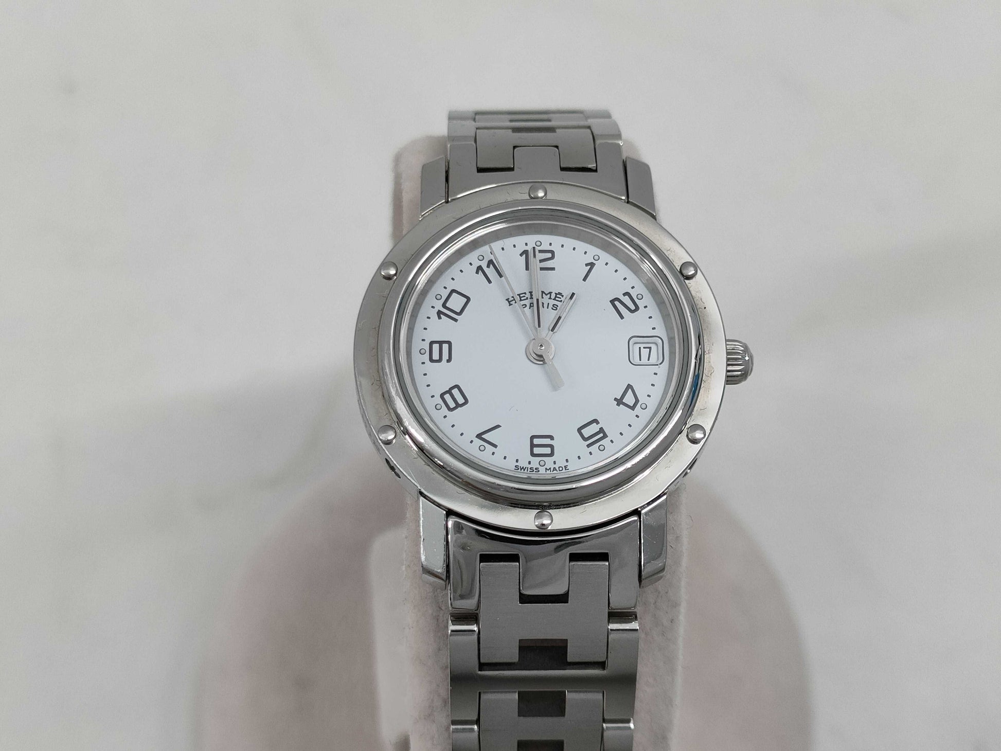 HERMES Clipper CL4.210 1991055 QZ Women's Watch, Not Working, No Operational Guarantee