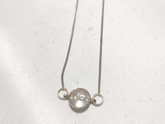 Dior Christian Dior necklace plated silver necklace