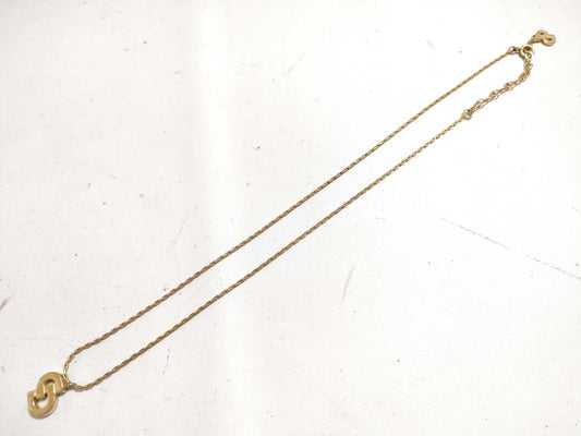 Dior Christian Dior CD logo necklace GP gold necklace
