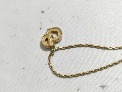 Dior Christian Dior CD logo necklace GP gold necklace