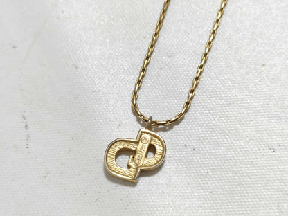Dior Christian Dior CD logo necklace GP gold necklace