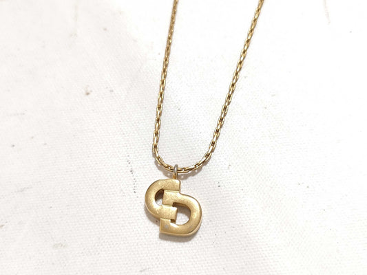 Dior Christian Dior CD logo necklace GP gold necklace