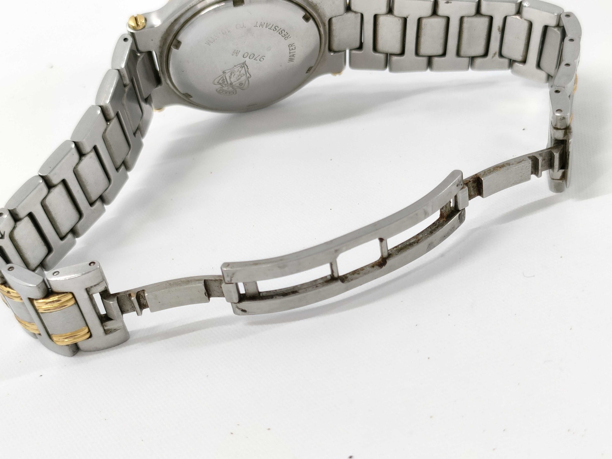 GUCCI 9700M 0014026 QZ Men's Watch, Not Working, No Operational Guarantee