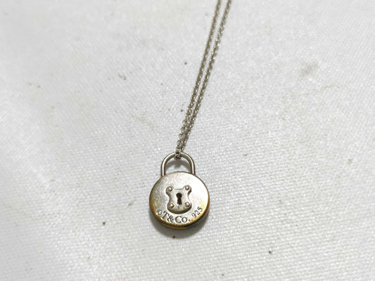 Tiffany & Co. Tiffany Round Lock Necklace SV925 Silver Necklace