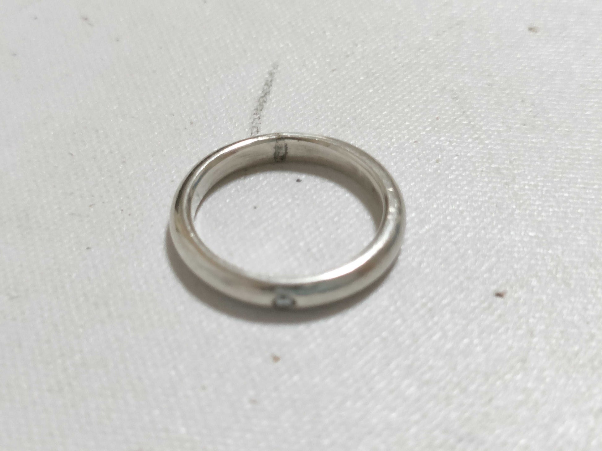 Tiffany & Co. Stacking Band Ring in SV925 with Diamonds and Silver