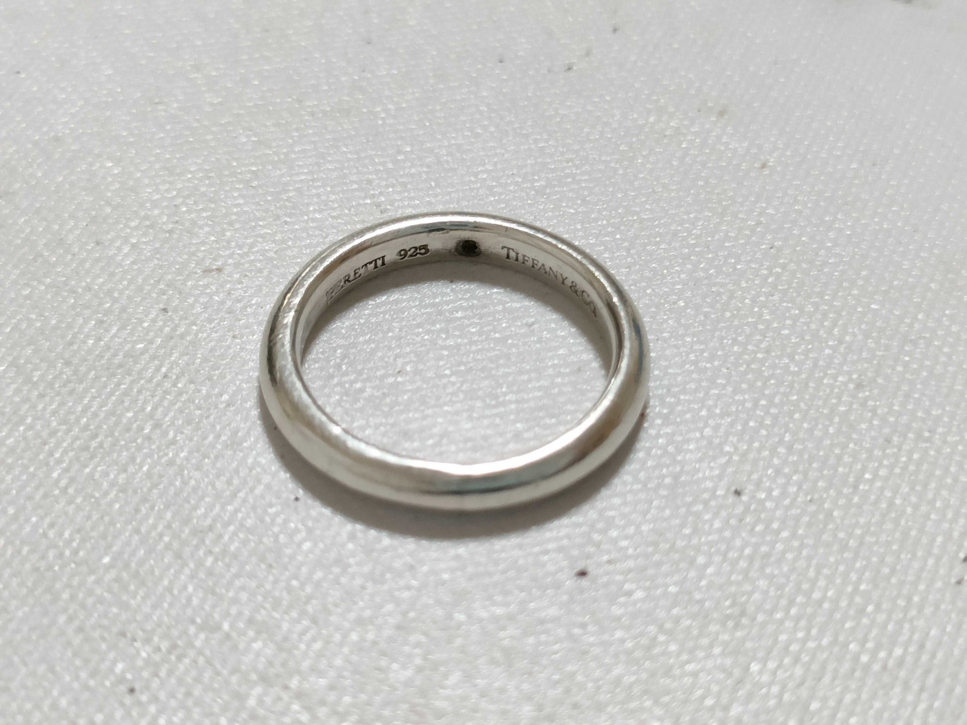 Tiffany & Co. Stacking Band Ring in SV925 with Diamonds and Silver