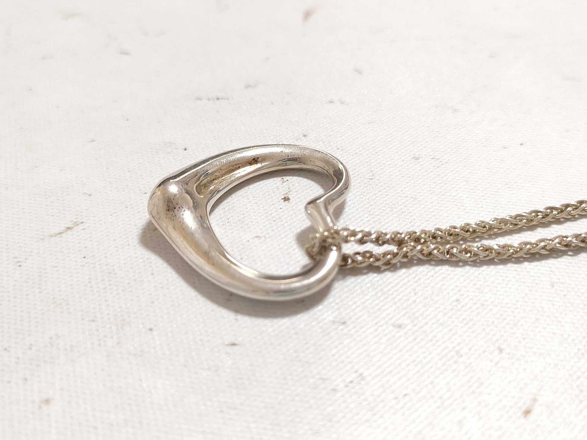 Tiffany & Co. Tiffany Open Heart Necklace SV925 Silver Necklace