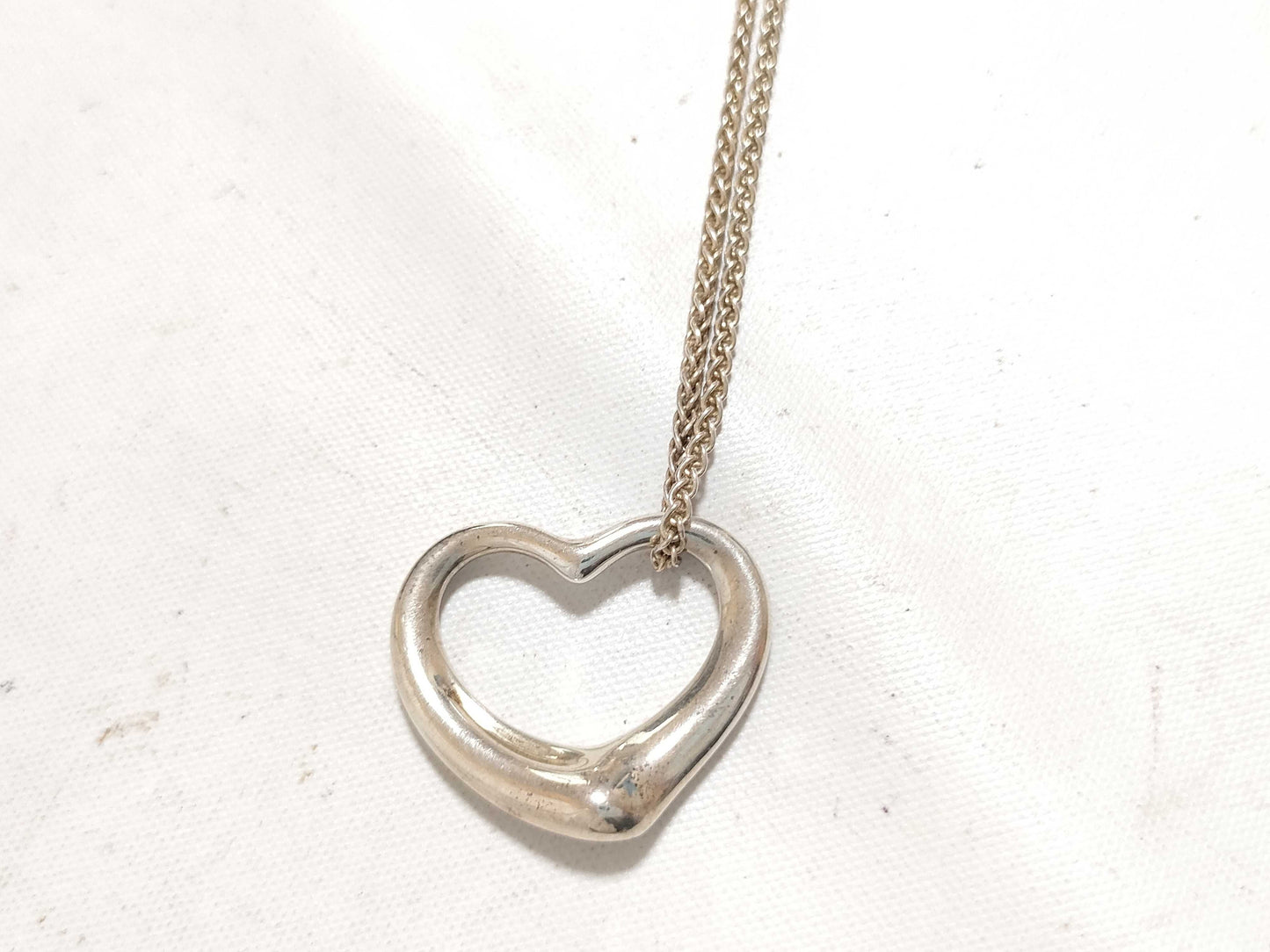 Tiffany & Co. Tiffany Open Heart Necklace SV925 Silver Necklace