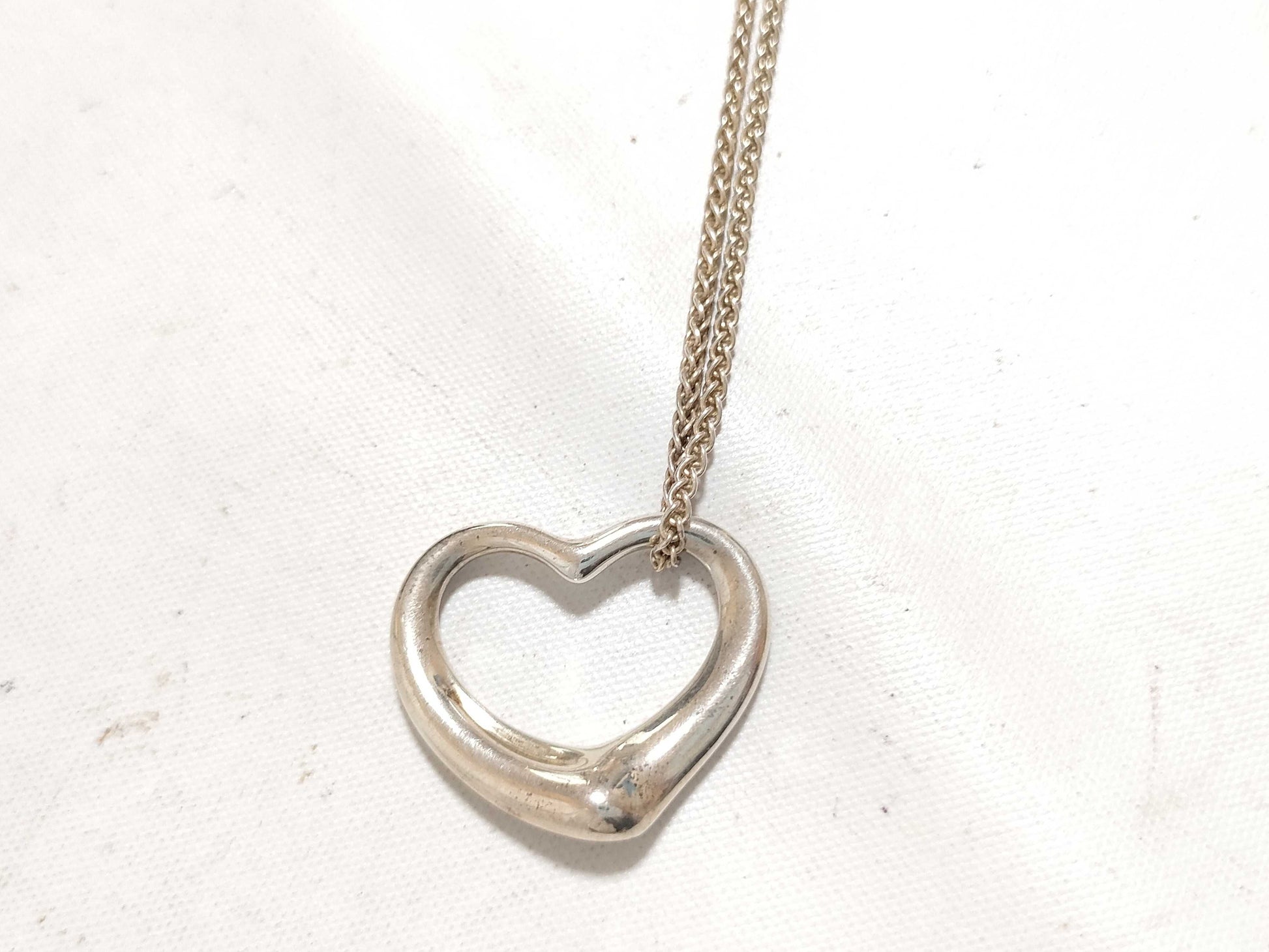 Tiffany & Co. Tiffany Open Heart Necklace SV925 Silver Necklace