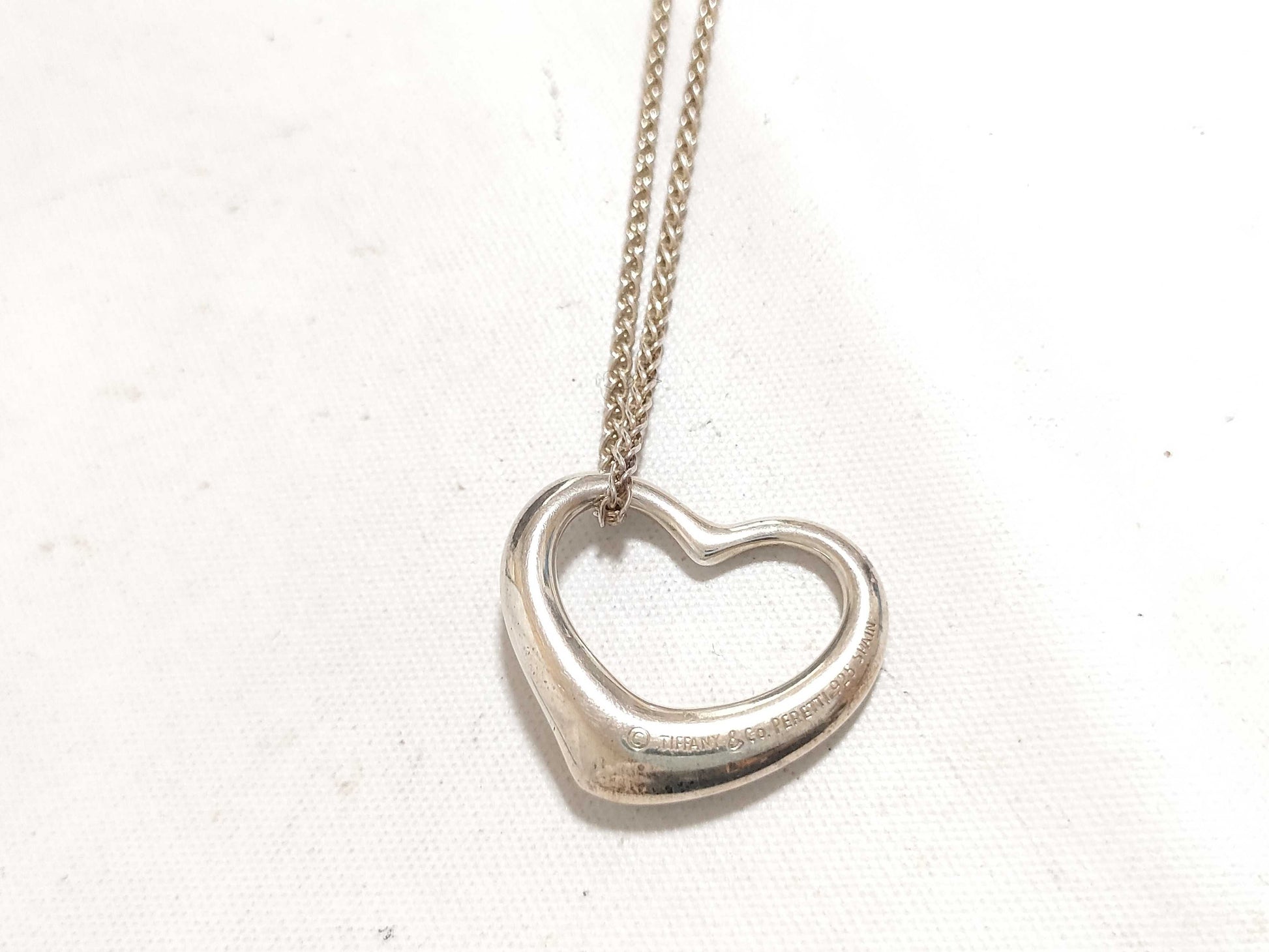 Tiffany & Co. Tiffany Open Heart Necklace SV925 Silver Necklace