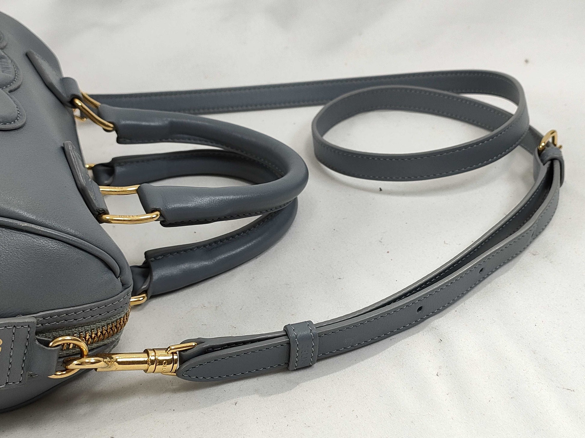 CELINE Cuir Triomphe Mini Boston Handbag