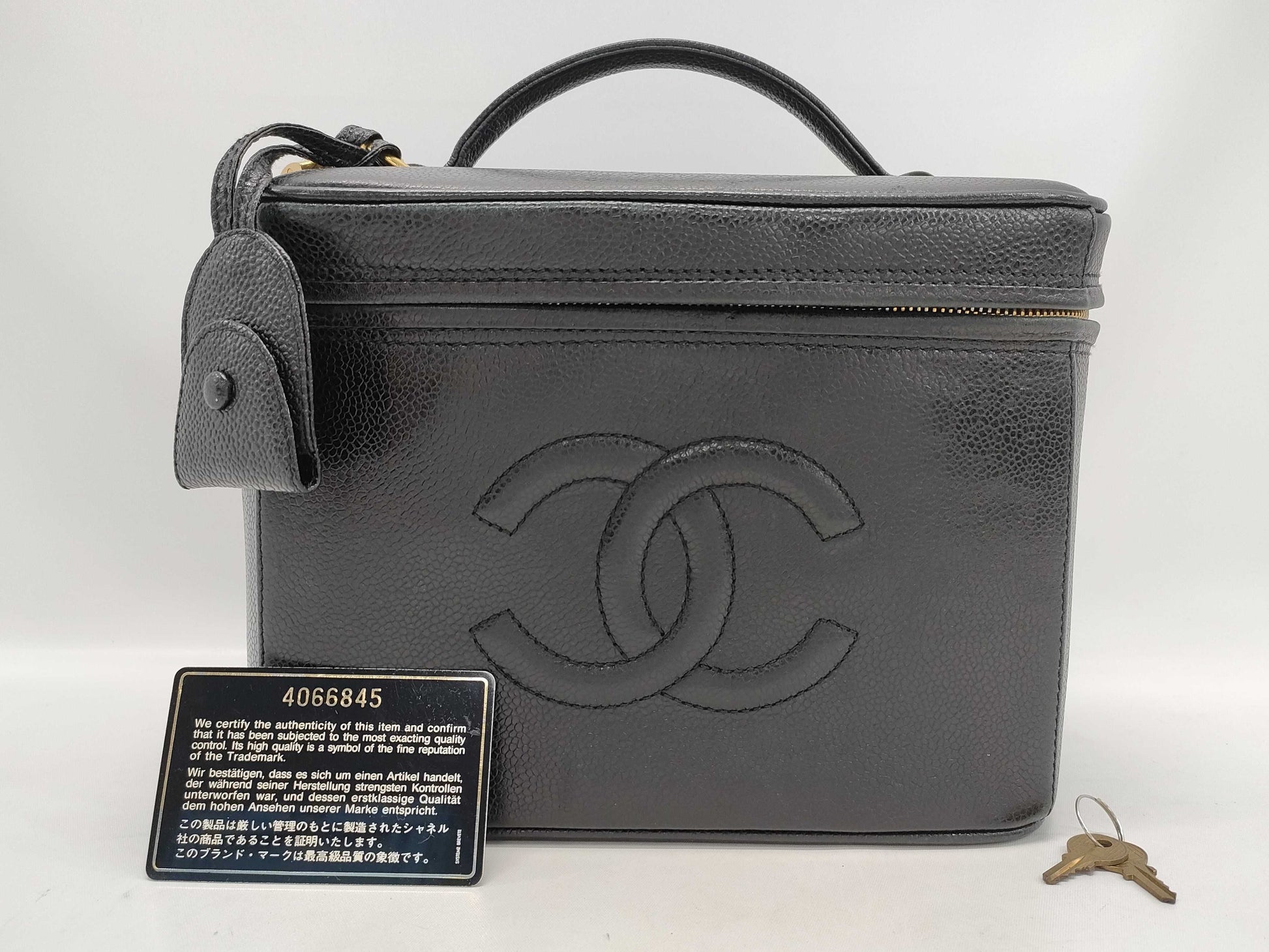 CHANEL Caviar Skin Vanity Handbag