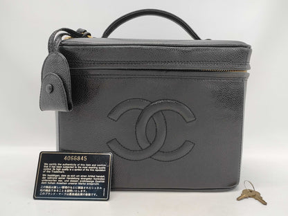 CHANEL Caviar Skin Vanity Handbag