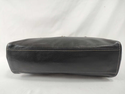 PRADA Prada All Leather Handbag Tote Mini Boston Bag Black