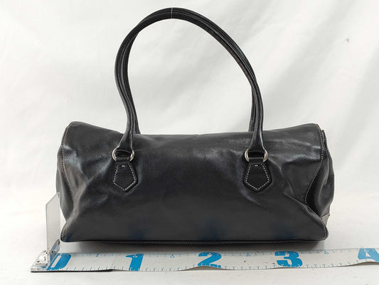 PRADA Prada All Leather Handbag Tote Mini Boston Bag Black