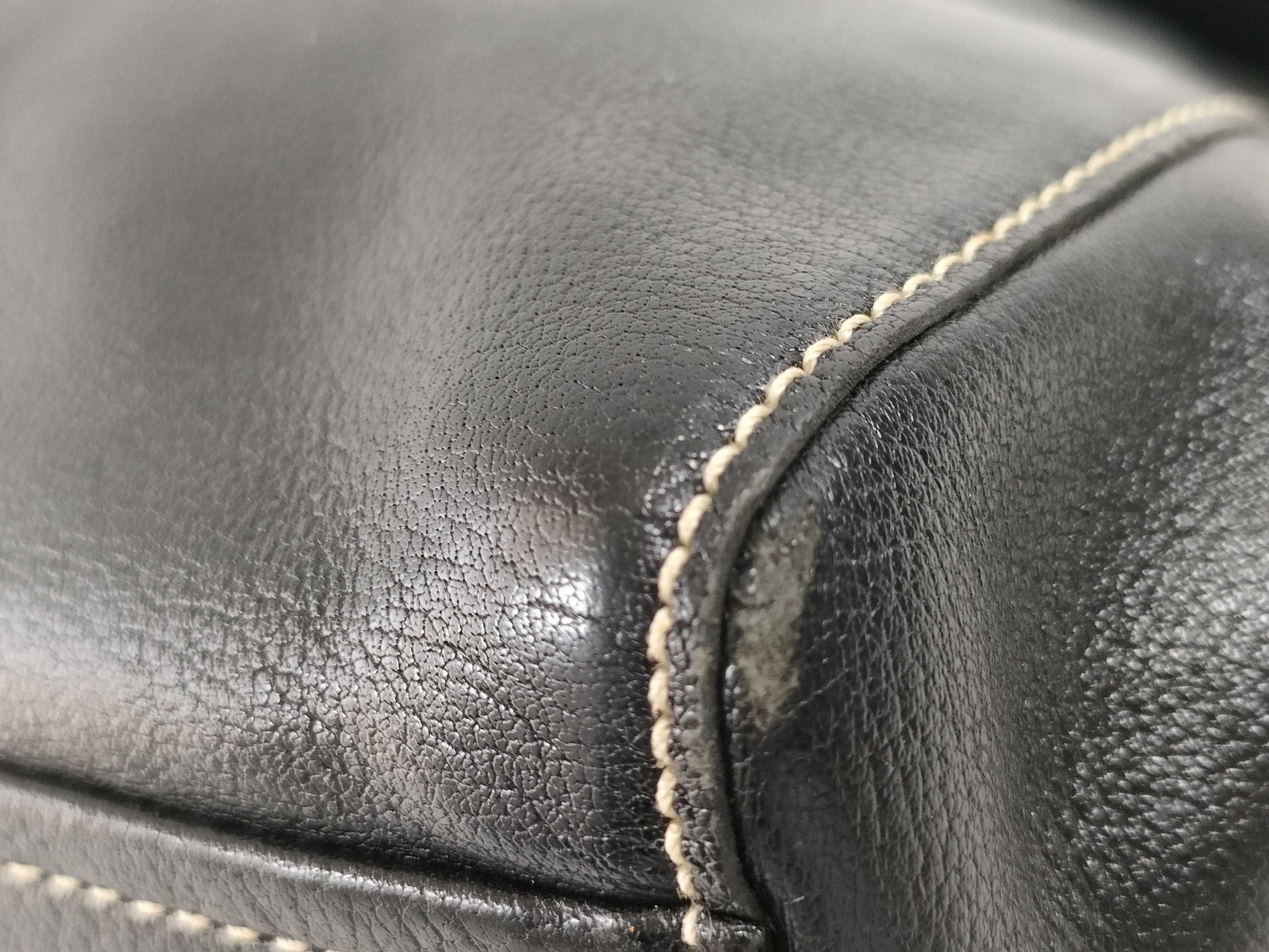 PRADA Prada All Leather Handbag Tote Mini Boston Bag Black
