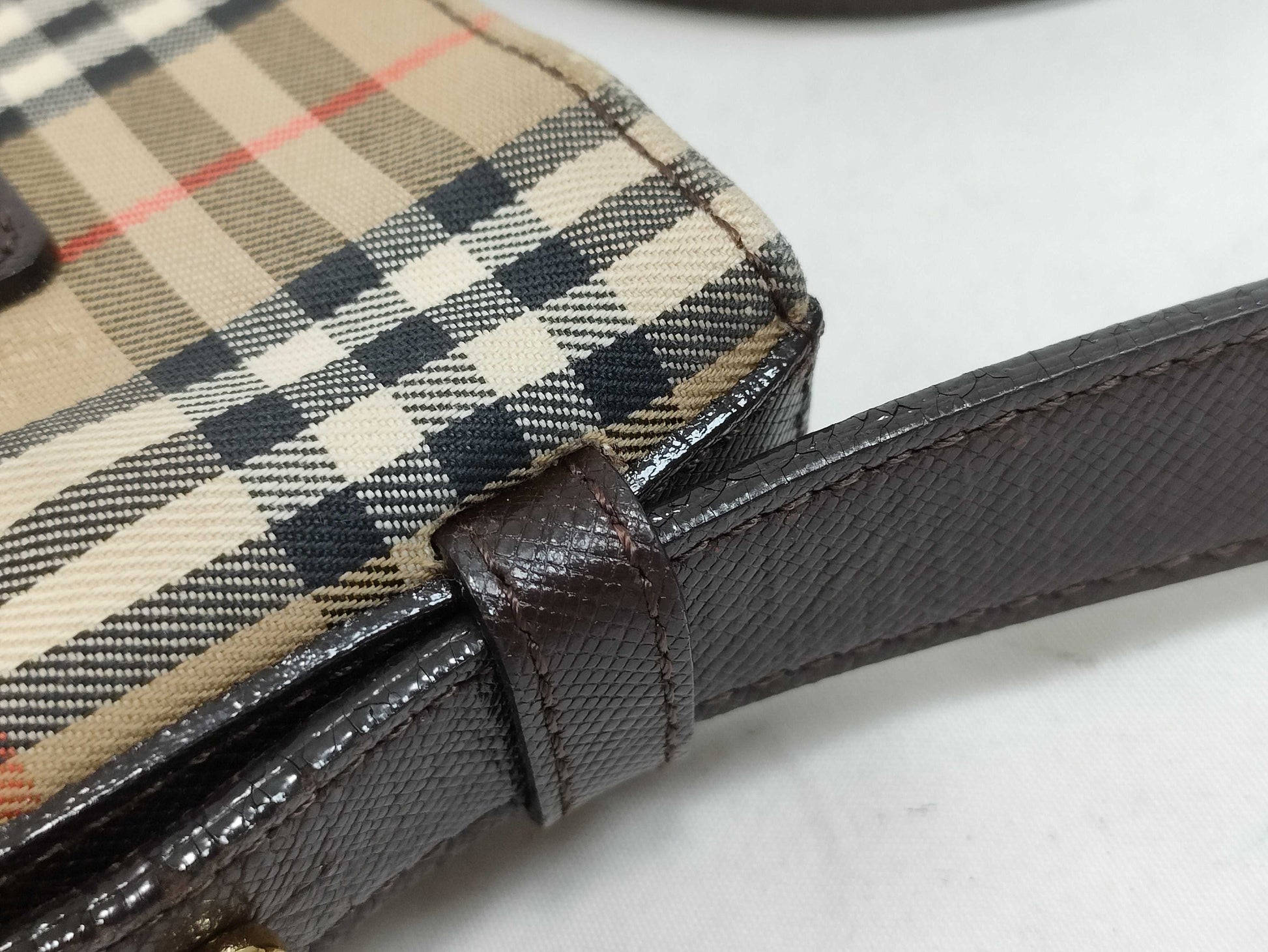 Burberry Nova Check One-Shoulder Bag with Charm