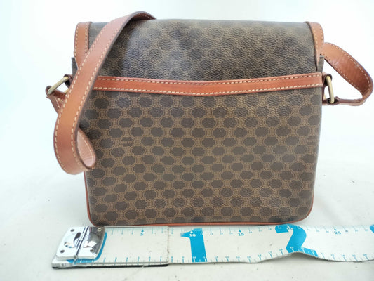 CELINE Macadam PVC Shoulder Bag M10 Brown